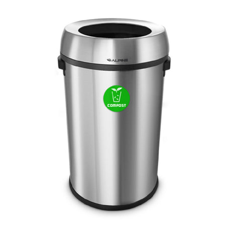 Alpine Industries ALP470-65L-CO Compost Trash Can 17 Gallon (65 Liter) 16-1/2" X 15-7/10 X 27-1/10"