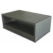 Plantation Prestige Commercial Furniture 8772746-0155 Durango Coffee Table Light Gray Faux Wood Slat Table Top