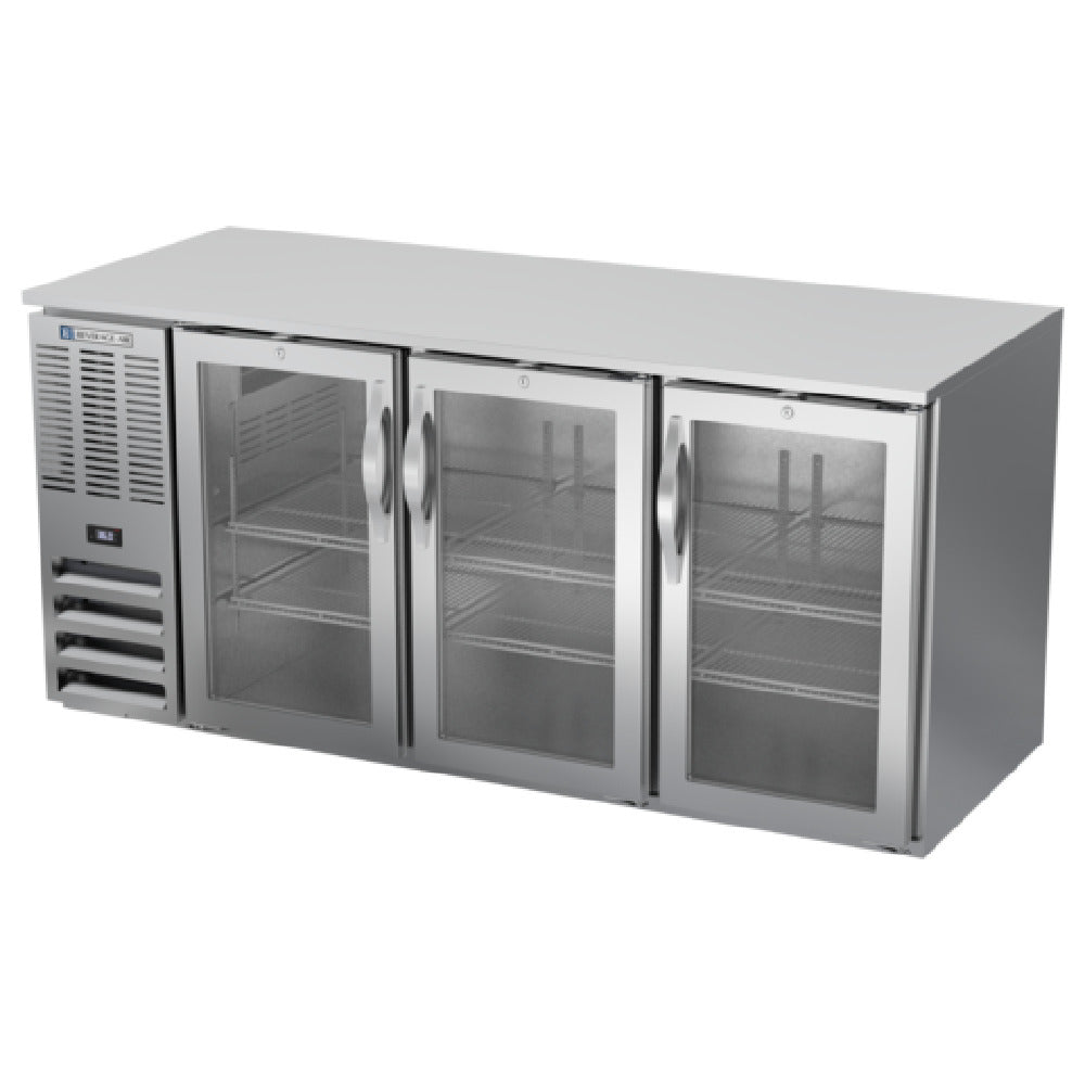 Beverage Air BB72HC-1-G-S - Refrigerated Back Bar Storage Cabinet, Three-section