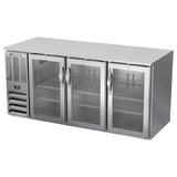 Beverage Air BB72HC-1-G-S - Refrigerated Back Bar Storage Cabinet, Three-section
