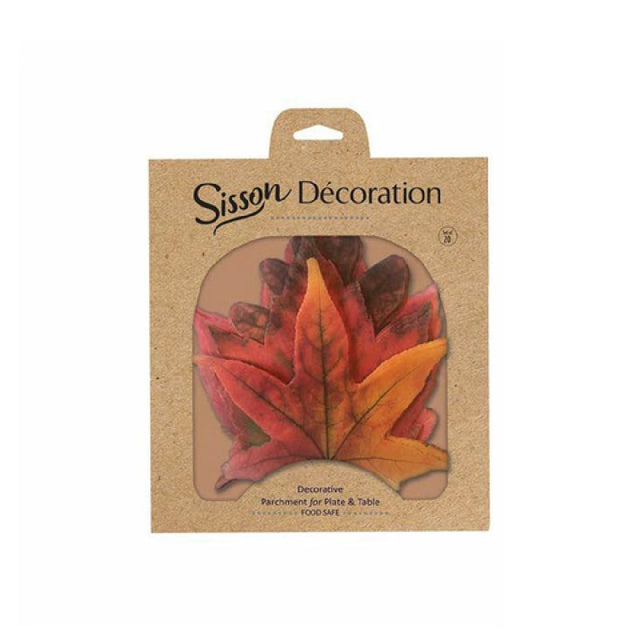 Harold Import Co. 7410 Sisson Grape Parchment Paper (5) Fall Leaf Designs For Decoration Of Tables Or Food Displays