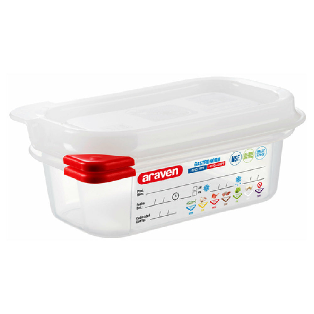 Carlisle 03020 Araven Food Storage Container 0.6 Qt. 6-15/16" X 4-1/4" X 2-1/2"