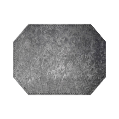 Risch TABLEMATOCT-MET 17X13 Brushed Metallic Faux-leather Table Mat (specify Color)