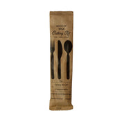PacknWood 210CVPLK317BB - Compostable Bamboo Fiber Cutlery Kit, 7"L, Kraft Bag