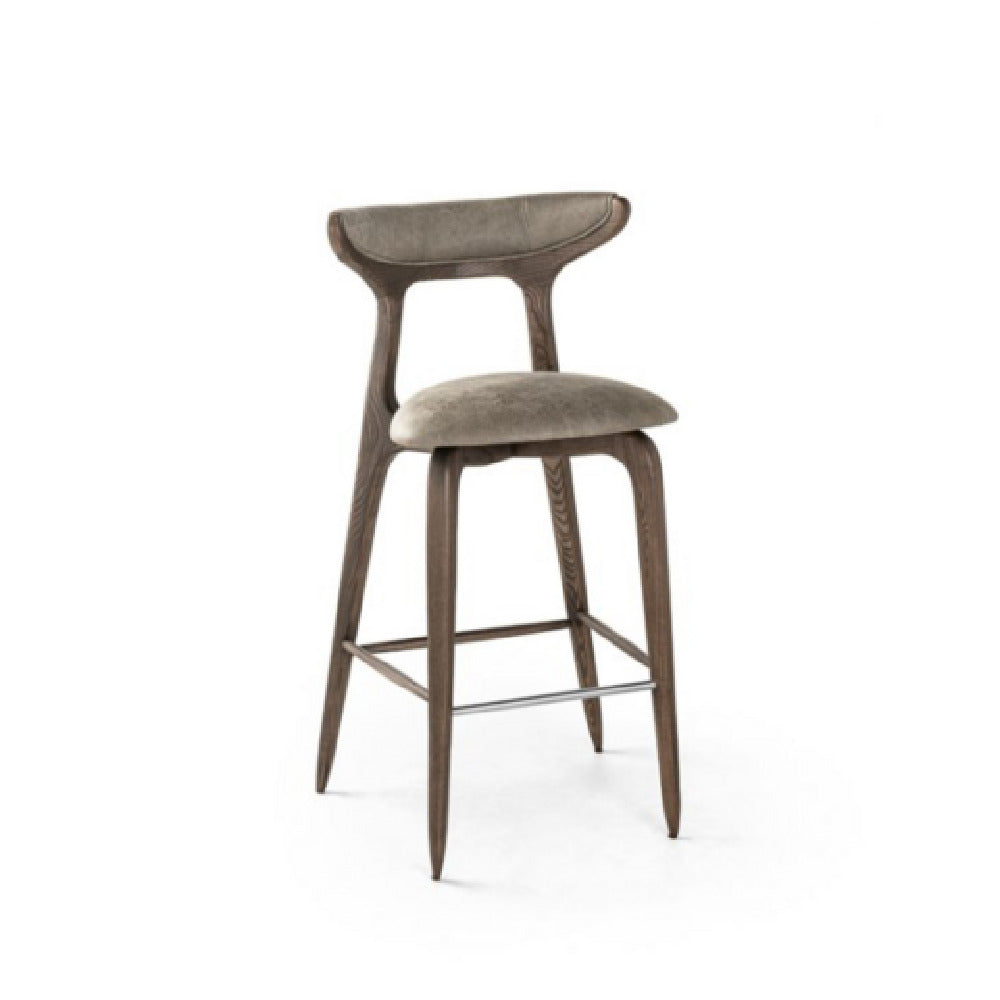 QA Group QABS-U320 Barstool Upholstered Seat And Back Wood Frame Fully Customizable. Commercial-grade Furniture Item.