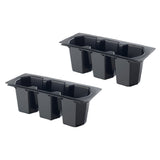 Krowne 30-502 Krowne (2) Three Compartment Bottle Wells For Ice Bins ABS Plastic