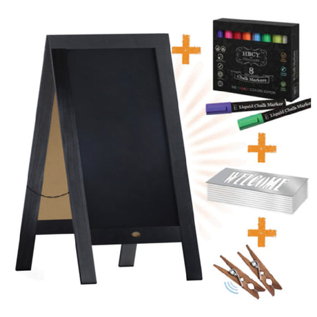 Flash Furniture HGWA-GDIS-CRE8-052315-GG Canterbury Magnetic Chalkboard Sign Set