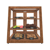 Koolmore KM-BDW-21SLD - Slanted Bakery Display Case, 18.2"W X 14.4-18.4"D X 17.6"H