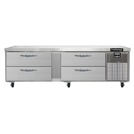 Continental Refrigerator D84GFN Freezer Griddle Stand Two-section (4) Drawers Four Drawers Accommodates (2) 12" X 20" X 6"