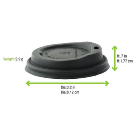 PacknWood 210LGDW8N - Coffee Lid, 3.2" Dia., For 8 Oz. Paper Cups