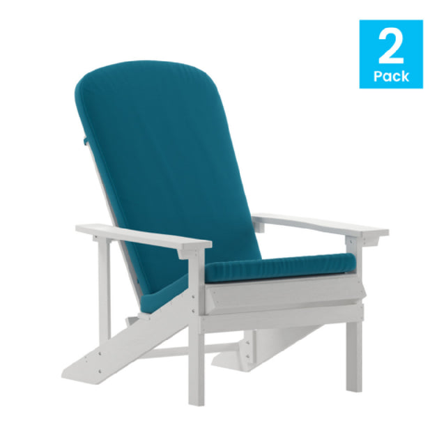 Flash Furniture 2-JJ-C14501-CSNTL-WH-GG Charlestown Adirondack Chair All-weather Poly Resin Wood