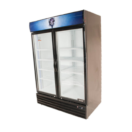 Bison BGM-49 Reach-In Glass Door Refrigerator Two-section 48 Cu. Ft.