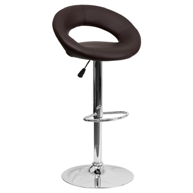 Flash Furniture DS-811-BRN-GG Swivel Bar Stool Adjustable Height Contemporary Style