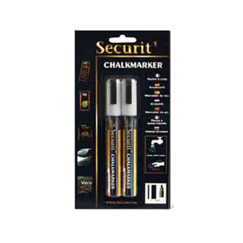 American Metalcraft BLSMA510WT Securit® Chalk Markers Rain & Smear Proof Use On All Non-porous Surfaces