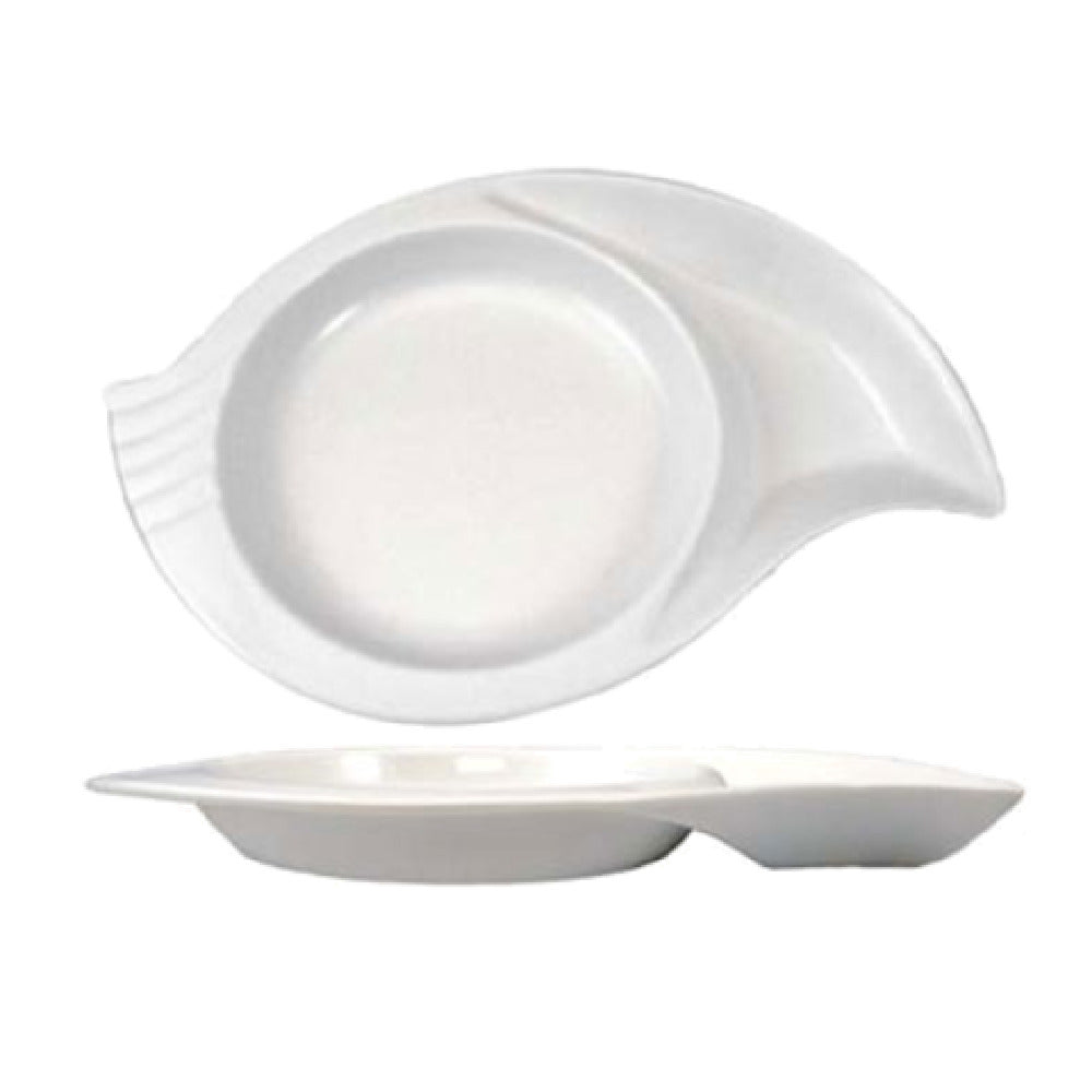 International Tableware SN-8-EW Snail Plate 8-1/2" Dia. 2-compartment