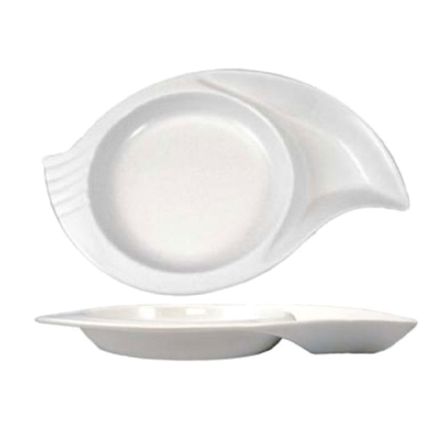 International Tableware SN-8-EW Snail Plate 8-1/2" Dia. 2-compartment