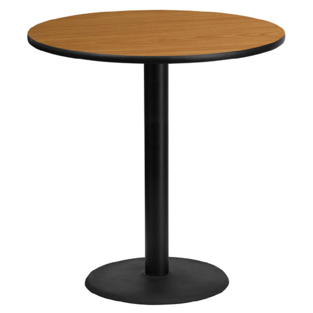 Flash Furniture XU-RD-42-NATTB-TR24B-GG Table 42" Dia. X 43-1/8"H Bar Height