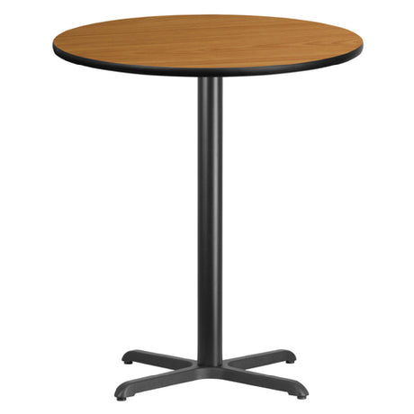 Flash Furniture XU-RD-36-NATTB-T3030B-GG Table 36" Dia. X 43-1/8"H Bar Height