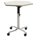 Forbes Industries REVFT36HXMXE-RA-C3 Snap™ Portable Table Hexagonal 36" Dia. X 30" To 42" Gas-assisted Adjustable Height