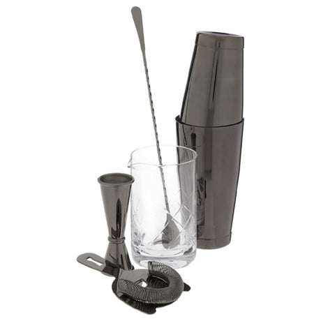 Mercer Culinary M37131BK Barfly® 5-piece Cocktail Mixing Set Includes (1) Shaker Set (18 & 28 Oz Shakers)