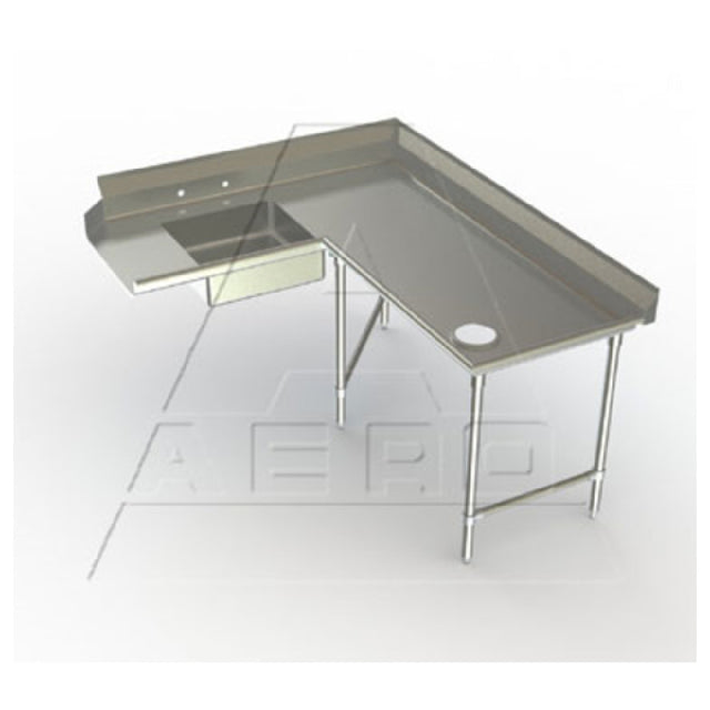 AERO Manufacturing 3SDC-R-120 Delux™ Soiled Dishtable Corner Design 60" Machine To Corner