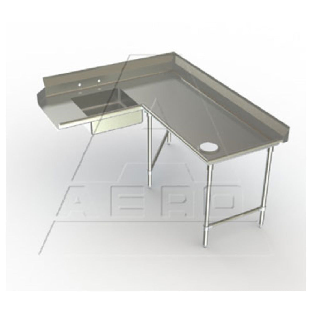 AERO Manufacturing 3SDC-R-84 Delux™ Soiled Dishtable Corner Design 60" Machine To Corner