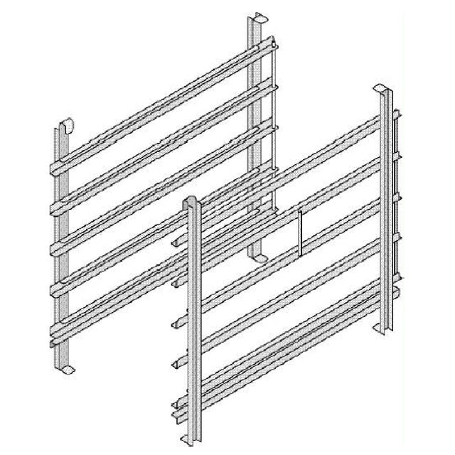 Rational 60.61.269 Hinging Rack Rails For SCC 61/CMP 61 Series With 5 Rails (5 X 1/1 GN Or 5 X 12-3/4" X 20-7/8")