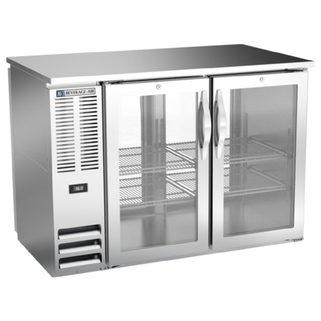 Beverage Air BBN48HC-FG-PT-S - Refrigerated Pass-Thru Back Bar Open Food Rated Refrigerator
