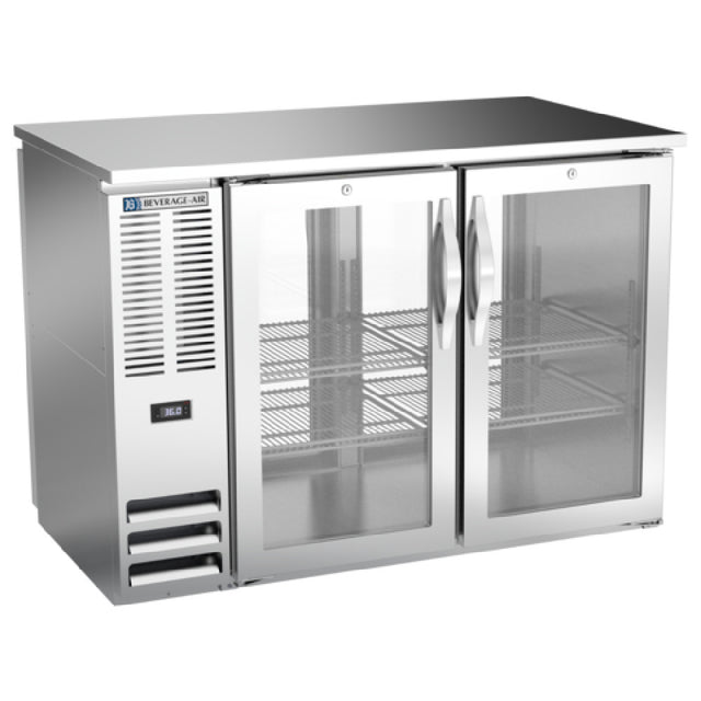 Beverage Air BBN48HC-FG-PT-S - Refrigerated Pass-Thru Back Bar Open Food Rated Refrigerator