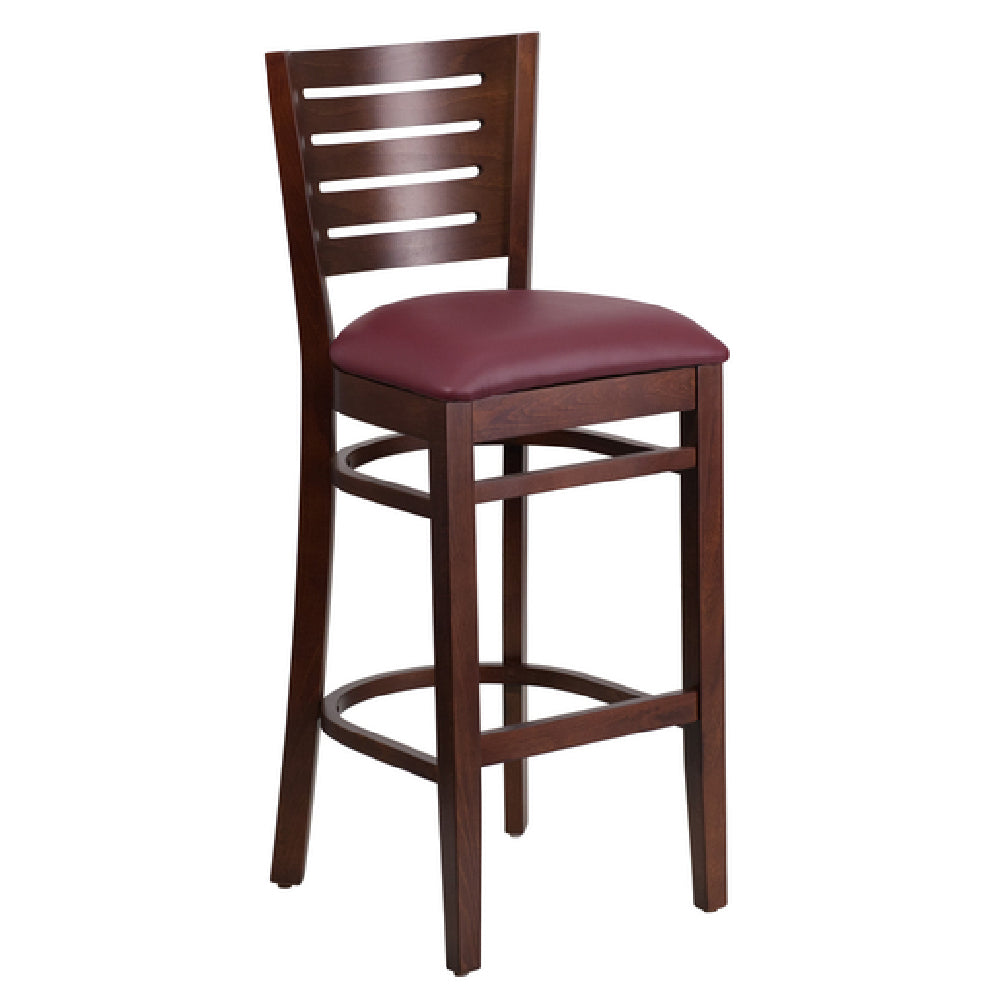 Flash Furniture XU-DG-W0108BBAR-WAL-BURV-GG Darby Series Bar Stool Wood Slat Back