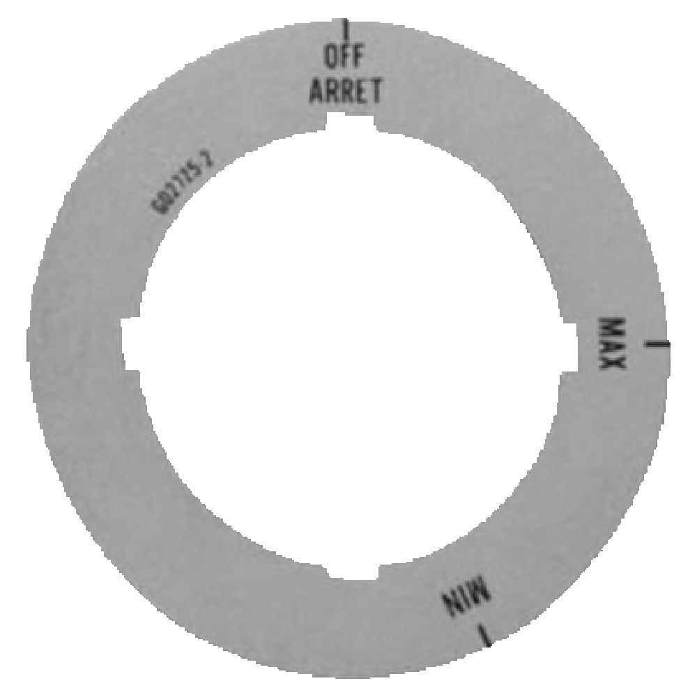 Franklin Machine Products 229-1093 Dial Plate Off/max/min 2-5/16" OD