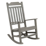 Flash Furniture JJ-C14703-GY-GG Rocking Chair. 225 Lb. Weight Capacity Polystyrene Faux Wood