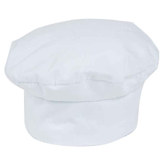 Mercer Culinary M60110WH Millennia® Basic Beret Adjustable Velcro Closure 65/35 Poly/cotton Twill