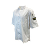Thunder Group CJ710WHS Chef Regalia Tapered Ventilated Short Sleeve Shirts Small