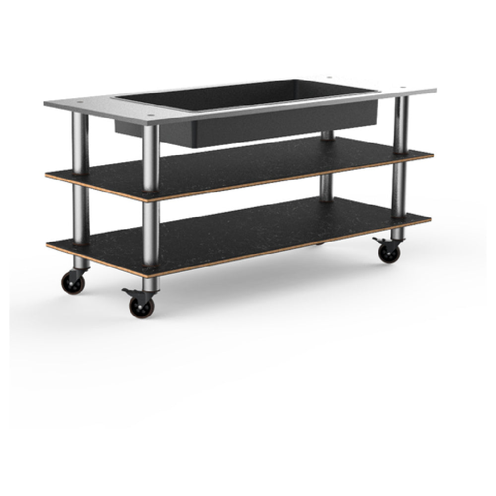 Steelite MGCMLE03MSXW Mogogo Buffet Solutions Modular Salad Bar Unit 3-tier 71" X 29-1/2" X 35"H