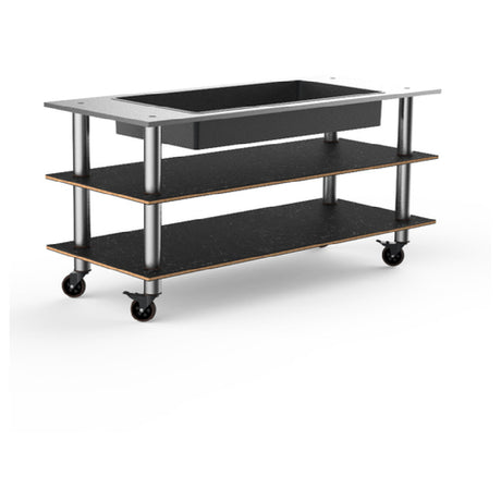 Steelite MGCMLE03MSXW Mogogo Buffet Solutions Modular Salad Bar Unit 3-tier 71" X 29-1/2" X 35"H