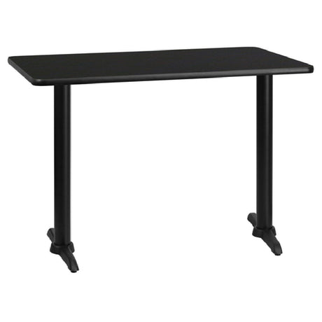 Flash Furniture XU-BLKTB-3042-T0522-GG Table 42”W X 30”D X 31-1/8”H Dining Height