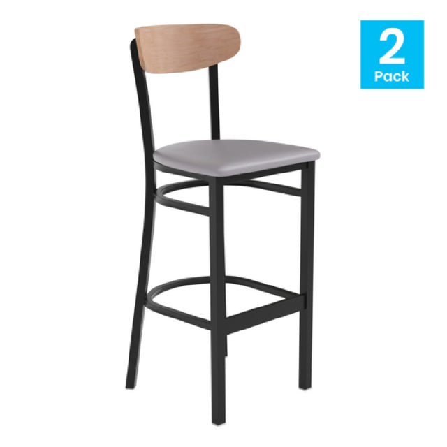 Flash Furniture 2-XU-DG6V6GYV-NAT-GG Wright Bar Stool 500 Lb. Weight Capacity