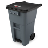 Rubbermaid 1971956 - BRUTE® Step-On Rollout Container, 50 Gallon Capacity, With Hinged Lid