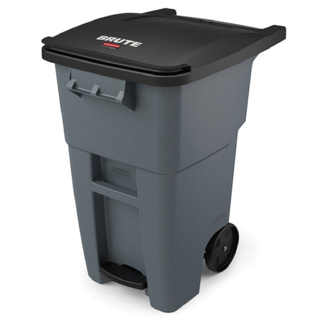 Rubbermaid 1971956 - BRUTE® Step-On Rollout Container, 50 Gallon Capacity, With Hinged Lid