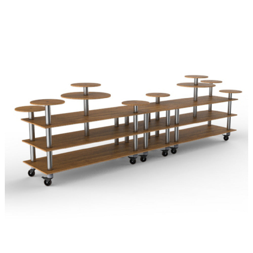 Steelite MGCMLB08BSXW - Multi-Height Display Station, 180.5" X 38.0" X 137.5", Modular