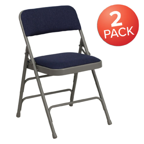 Flash Furniture 2-HA-MC309AF-NVY-GG Hercules Series Folding Chair 300 Lb. Weight Capacity