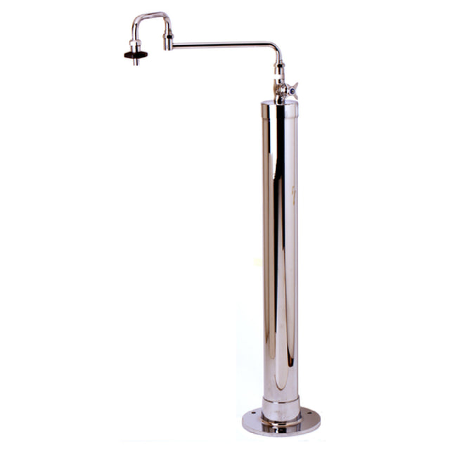 T&S Brass B-0185 Kettle Filler Stanchion 4" Dia. With Floor Mounting Flange