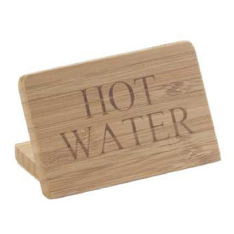 Cal Mil 606-3 Beverage Sign 3"W X 2"H "HOT WATER"