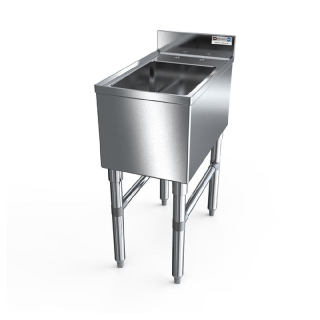 NBR Equipment UD-1-1014-1221V Slim-Line Underbar Dump Sink One-compartment Freestanding