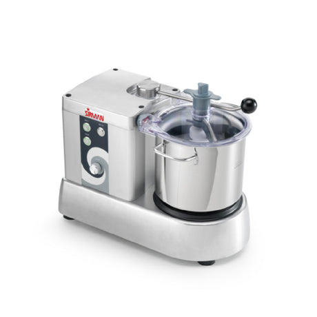 SIRMAN 40780628S - C-TRONIC 6 VT Bowl Cutter, 6 Qt. Stainless Steel Bowl With Handles