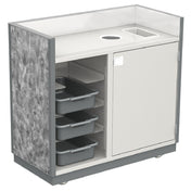 Geneva 98412 Mobile Bussing Station 49"W X 28"D X 46-1/4"H Liquid And Solid Waste Storage
