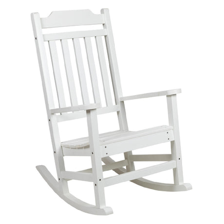 Flash Furniture JJ-C14703-WH-GG Rocking Chair. 225 Lb. Weight Capacity Polystyrene Faux Wood