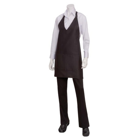 Chef Works F23 -BLK-0 Tuxedo Apron 33"L X 27-1/2"W V-neck