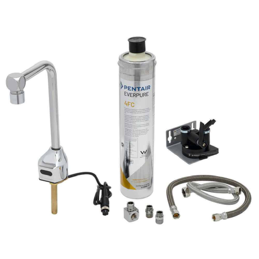 T&S Brass EC-1210-08-WFK ChekPoint™ Electronic Glass Filler With Water Filtration Kit